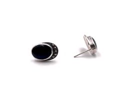 Pendientes Elegant de plata de ley Onyx