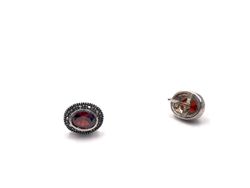 Pendientes Elegant de plata de ley Red Wine