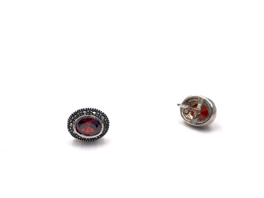Pendientes Elegant de plata de ley Red Wine