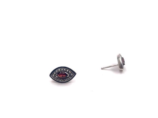 Pendientes Elegant de plata de ley Suttle Garnet