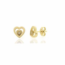 Pendientes oro y brillante Julietta