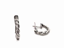 Pendientes en plata de ley Braid