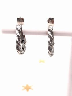 Geflochtene Ohrringe aus Sterlingsilber