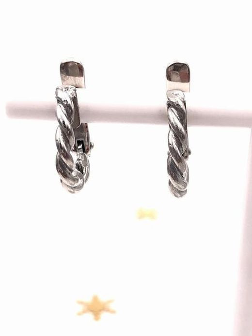 Geflochtene Ohrringe aus Sterlingsilber