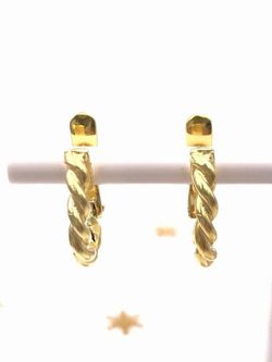 Pendientes en plata de ley Braid Gold