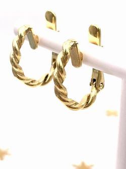 Pendientes en plata de ley Braid Gold