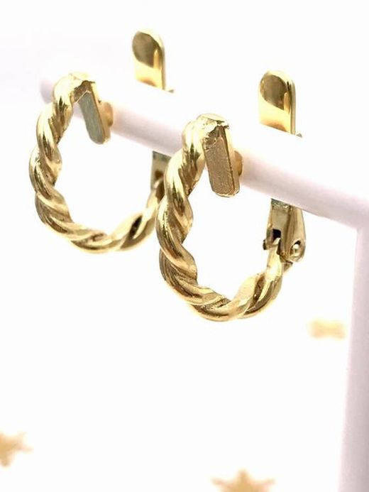 Geflochtene Ohrringe aus Sterlingsilber