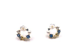 Pendientes en plata de ley chapado en oro Martinica