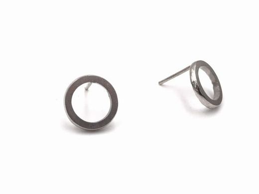 Kreis-Gap-Ohrringe aus Sterlingsilber