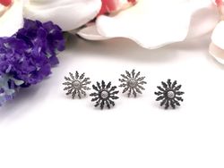 Eguzkilore-Ohrringe aus Sterlingsilber