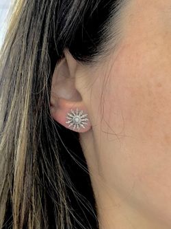 Eguzkilore-Ohrringe aus Sterlingsilber