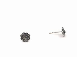 Boucles d'oreilles fleurs en argent massif
