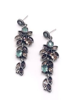 Pendientes en plata de ley Palm