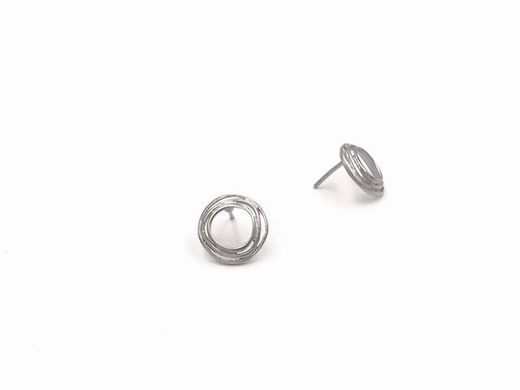 Boucles d'oreilles en argent sterling Circle Silver