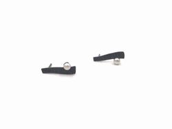 Pendientes en plata ley Pearl Black