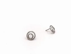 Boucles d'oreilles rondes en argent sterling