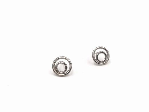 Pendientes en plata ley Round