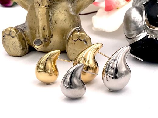 XL-Tropfenohrringe aus Sterlingsilber