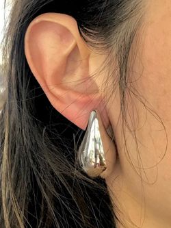 XL-Tropfenohrringe aus Sterlingsilber