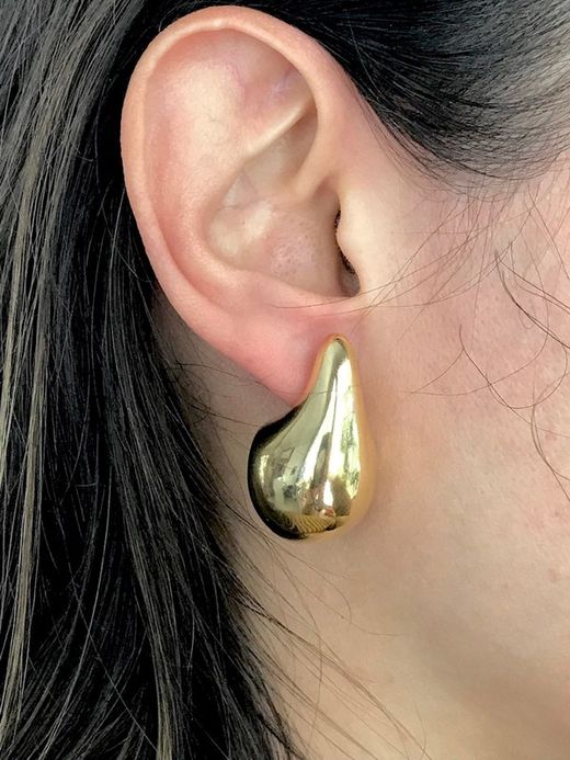 XL-Ohrhänger aus Sterlingsilber und Gold