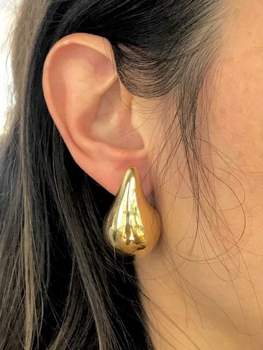 XL-Ohrhänger aus Sterlingsilber und Gold