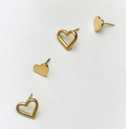 Herz-Gap-Goldohrringe