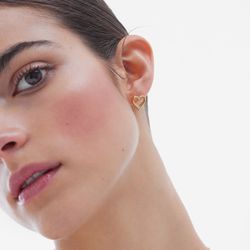 Herz-Gap-Goldohrringe