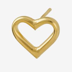 Herz-Gap-Goldohrringe