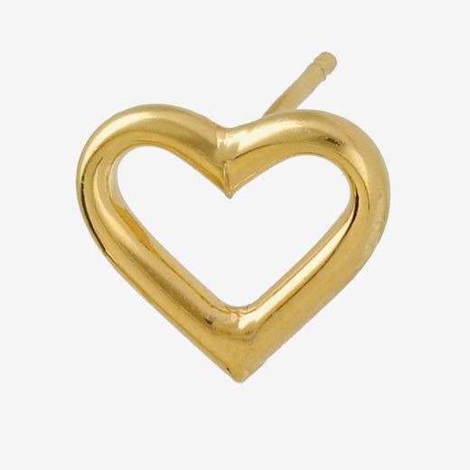 Herz-Gap-Goldohrringe