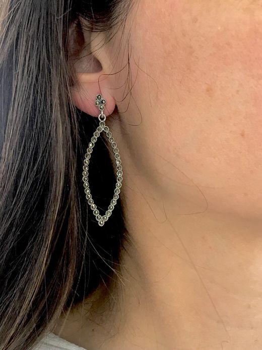 Pendientes largos Elegant de plata de ley Draft