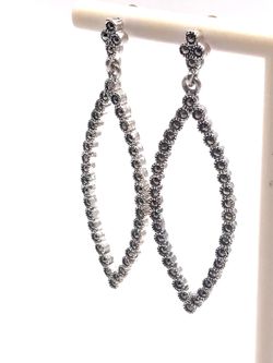 Pendientes largos Elegant de plata de ley Draft