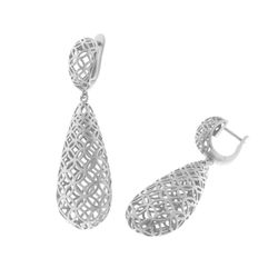 Pendientes largos en plata de ley Electra