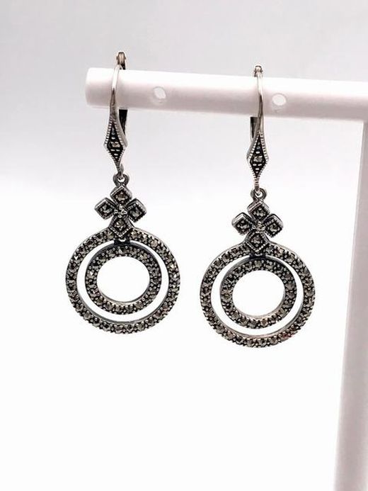 Boucles d'oreilles créoles longues en argent sterling