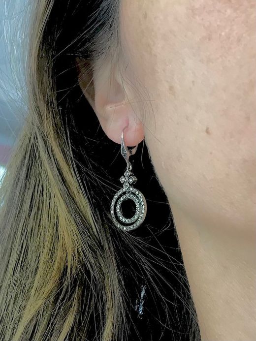 Boucles d'oreilles créoles longues en argent sterling
