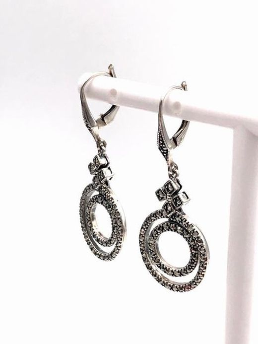 Boucles d'oreilles créoles longues en argent sterling