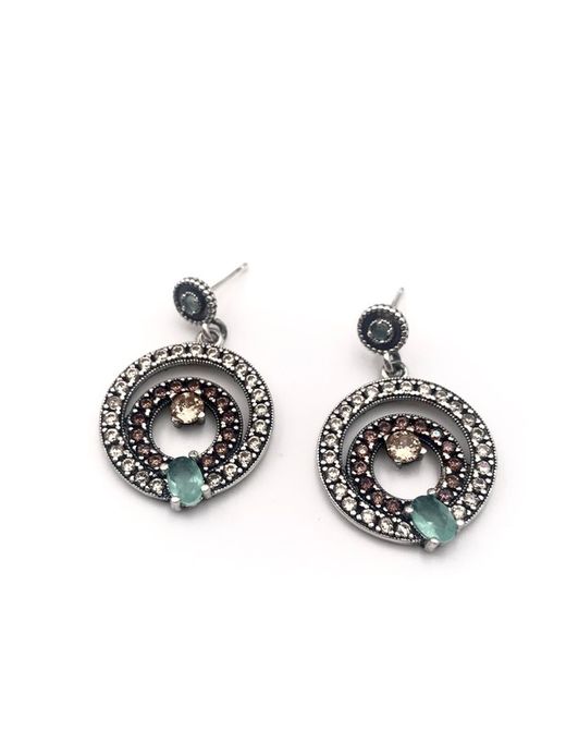 Pendientes largos en plata de ley Isquia