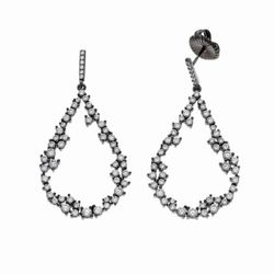 Pendientes largos Gota Black