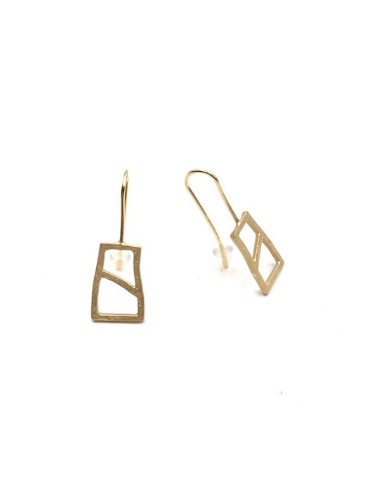 Boucles d'oreilles longues en argent Gold Travesa