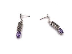 Lila lange Ohrringe
