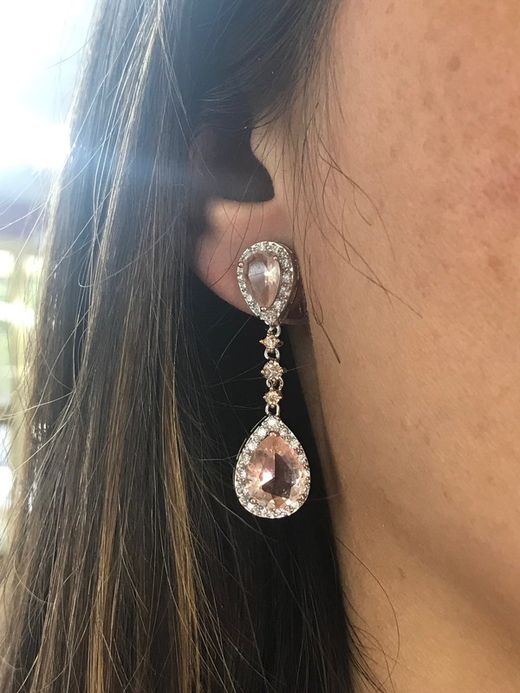 Sienna Pink lange Ohrringe