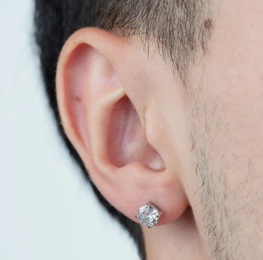 Lotus-Ohrringe mit weißem Zirkonia