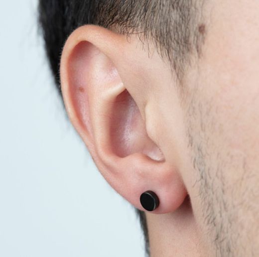 Lotus-Ohrringe mit schwarzem Kreis