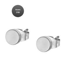 Pendientes Lotus con círculo plateado