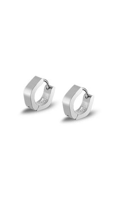 Pendientes Lotus en acero mate