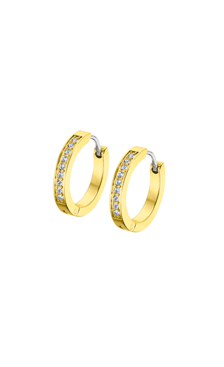 Pendientes Lotus Style LS2329 de acero Gold con circonitas