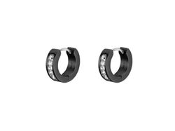 Pendientes Lotus Style LS2437 de acero Ip negro con circonitas