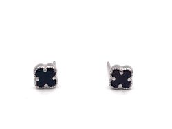 Pendientes mini Alhambra Black Silver