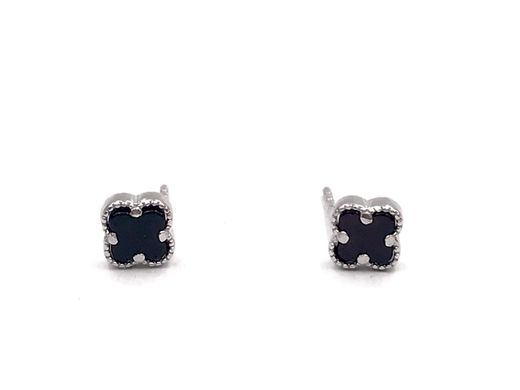 Pendientes mini Alhambra Black Silver