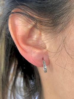 Pendientes Mini Aro Elegant de plata de ley