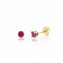 Pendientes oro y rubí Anahí